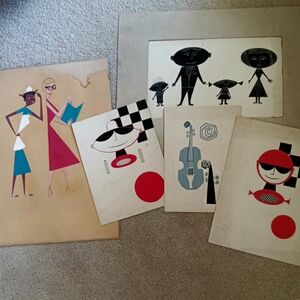 MCM Original Art Collection Very Modern In Style